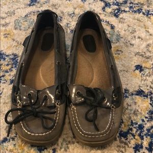 Gray Sperry Topside Boat Shoes Size 10